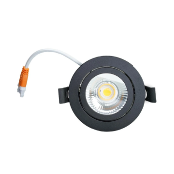 EMhub waterdichte inbouwspot rond zwart 5W 450lm 2700K zaagmaat Ø75mm incl DimDriver