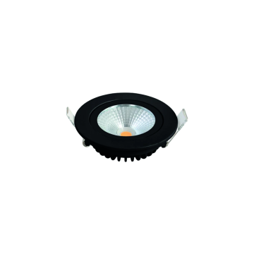 EMhub waterdichte inbouwspot rond zwart 5W 450lm 2700K zaagmaat Ø75mm incl DimDriver