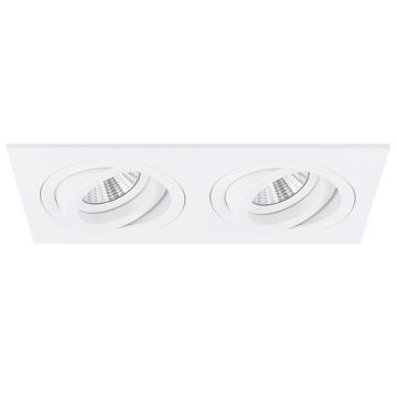 Yphix inbouwspot vierkant kantelbaar wit GU10 zaagmaat 2xØ80mm - afmeting 175mm x 93mm 2-voudig (50117222)
