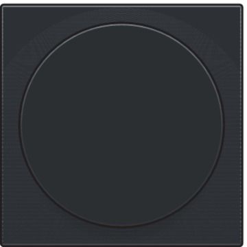 Niko centraalplaat voor draaiknopdimmer of extensie - Pure Bakelite Piano Black (200-31003)