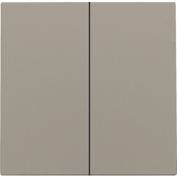 Niko centraalplaat voor dubbele elektronische schakelaar of drukknop - Intense Bronze (123-31004)