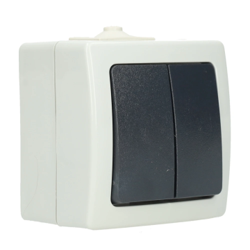 Kopp Nautic serieschakelaar opbouw IP44 2-polig spatwaterdicht - grijs (5655.5600.8)