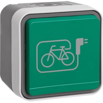 Hager stopcontact met penaarde en klapdeksel voor oplaadpunt elektrische fietsen (6745643513)