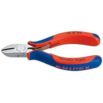 KNIPEX zijkniptang verchroomd comfort + veer 110mm (7015110)