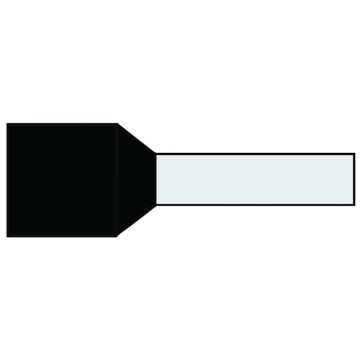 KLEMKO adereindhuls geïsoleerd 25mm2 hulslengte 16mm zwart - per 50 stuks (720110)