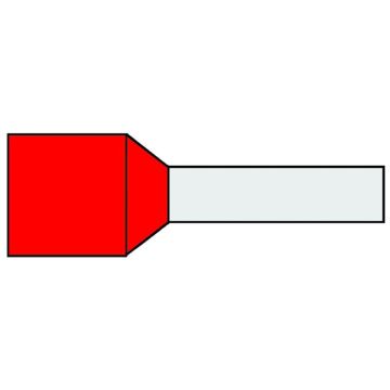 KLEMKO adereindhuls geïsoleerd 35mm2 hulslengte 16mm rood - per 50 stuks (727120)