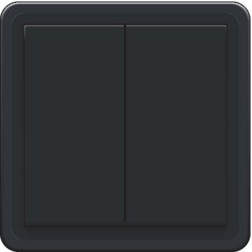 Niko Hydro waterdicht tweevoudige impulsdrukker (NO of NG) 10A 250V met schroefklemmen (zonder opbouwbehuizing) - zwart (761-35000)