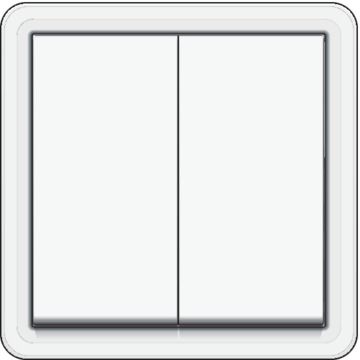 Niko Hydro waterdicht tweevoudige impulsdrukker (NO of NG) 10A 250V met schroefklemmen (zonder opbouwbehuizing) - wit (701-35000)