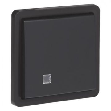Niko Hydro drukknop 10A lens zwart (761-30005)