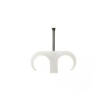 HEKON spijkerclips dubbel 16-19mm - crème per 100 stuks