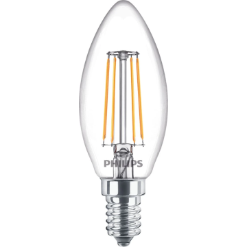 Philips LED lamp filament kaars E14 4.3W 470lm wit 4000K (8719514347403)