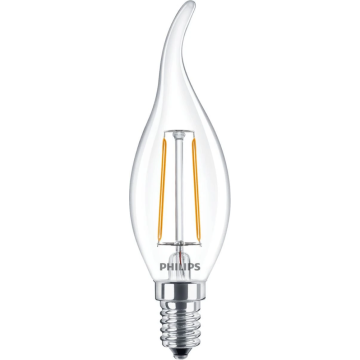 Philips LED lamp filament kaars E14 2W 250lm warm wit 2700K (8719514377592)