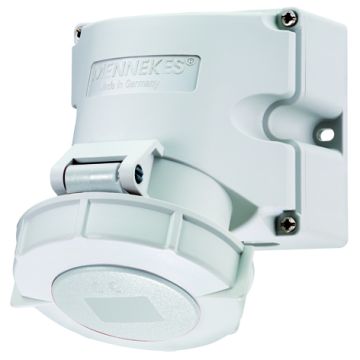 Mennekes CEE stopcontact 3-polig tbv scheidingstrafo 12H 16A IP67 (9304)
