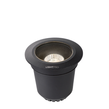 Lightpro Atik R1 grondspot rond Ø120x135mm IP67 kantelbaar dimbaar zwart (186U)