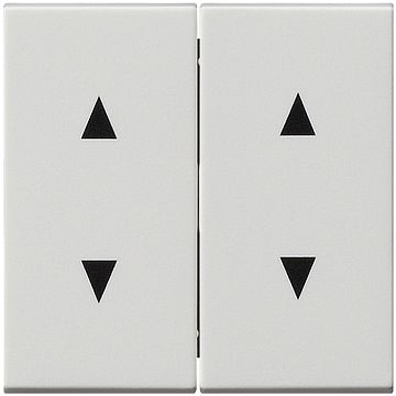 Gira bedieningswip pijlsymbolen 2-voudig - systeem 55 zuiver wit mat (115027)