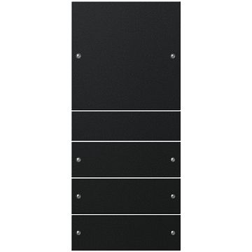 Gira wippenset 4-voudig (1+3) - systeem 55 zwart mat (gelakt) (2184005)