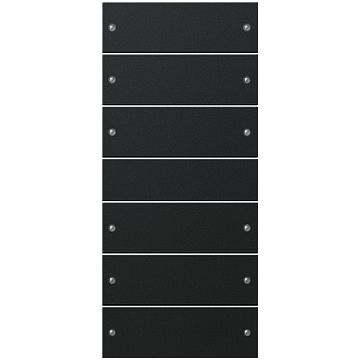 Gira wippenset 6-voudig (3+3) - systeem 55 zwart mat (gelakt) (2186005)