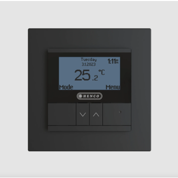 Henco thermostaat voor elektrische vloerverwarming - zwart (UFH-ELEC-THERM-B)
