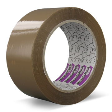 TechnoTape verpakkingstape 50mm x 66 meter low noise high tack bruin (TTAC0018)