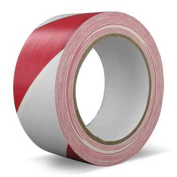 TechnoTape markeringstape 50mm x 33 meter rood/wit (TTA03061)
