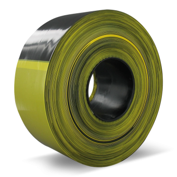 TechnoTape afzetlint 75mm x 500 meter geel/zwart (TTA03052)