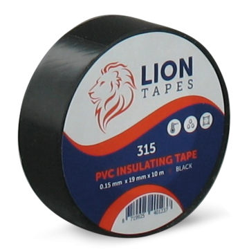 Lionbrand isolatietape 19mm x 10 meter zwart (TTA02253)