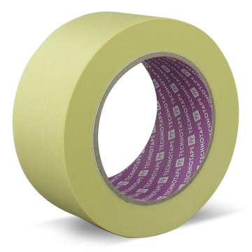 TechnoTape maskingtape 50mm x 50 meter licht geel (TTA01628)
