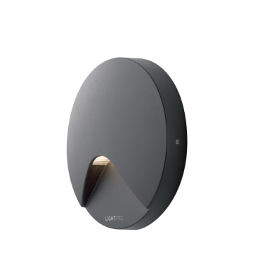 Lightpro Kuma buitenlamp 6W 105lm Ø145mm IP44 - zwart (184W)