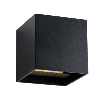 Garden Lights Mauri opbouwspot 6W kantelbaar vierkant IP54 zwart (3177011)