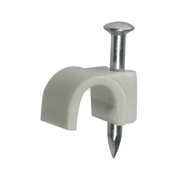 Helia nagelklem 2,5x18mm voor kabeldoorsnede 5mm - zuiver wit per 50 stuks (305111)