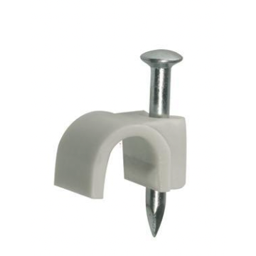 Helia nagelklem 2,5x25mm voor kabeldoorsnede 8mm - zuiver wit per 50 stuks (308131)