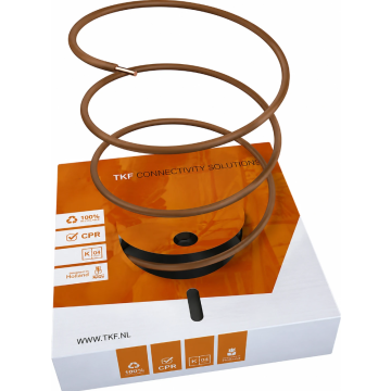 TKF VOB draad (H07Z1-U) ZD 2.5mm² bruin B2ca - per rol 100 meter (181602)