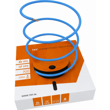 TKF VOB draad (H07Z1-U) ZD 2.5mm² blauw B2ca - per rol 100 meter (181601)