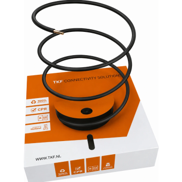TKF VOB draad (H07Z1-U) ZD 1.5mm² zwart B2ca - per rol 100 meter (181600)
