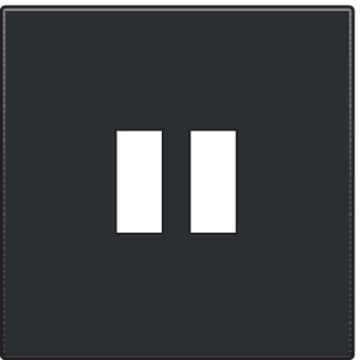 Niko centraalplaat voor dubbele USB-A-lader - Pure Bakelite Piano Black (200-68001)