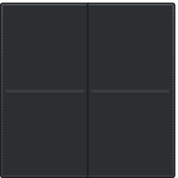 Niko afwerkingsset voor draadloze schakelaar met 4 toetsen - Pure Steel Black (161-00007)