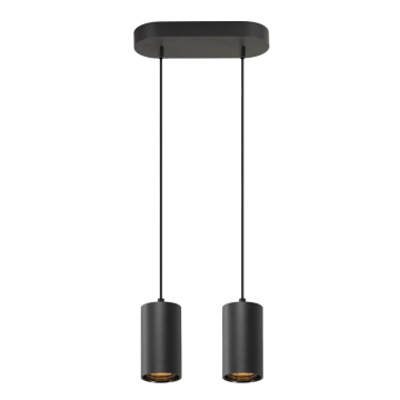 SLV ASTO TUBE pendelarmatuur 2xGU10 10W IP20 zwart  (1006433)
