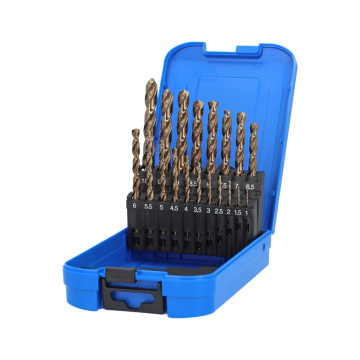 Labor metaalboren ø1,0-10,0mm HSS- Cobalt 5% spiraal DIN 338 - per 19 delig (AK910019)