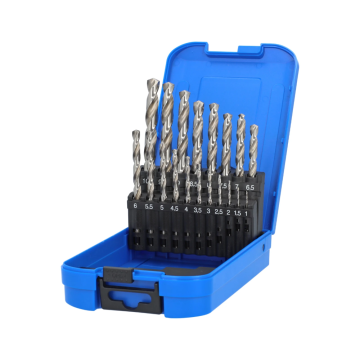 Labor metaalboren ø1-10mm HSS-Geslepen spiraal DIN 338 - set 19 delig (AL910019)