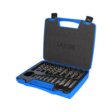 Labor metaalboren ø1-10mm HSS-Geslepen spiraal DIN 338 - set 170 delig (AL910170)