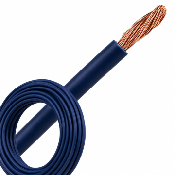 VOBs draad 0.75mm² (H05Z-K) 90°C donker blauw - per rol 100 meter (52947)