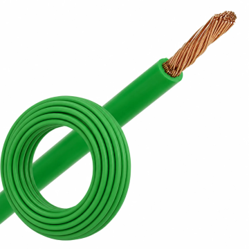 VOBs draad 1.5mm2 (H07V-K) 70° groen - per rol 100 meter (29139)