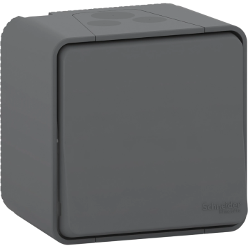 Schneider-Merten wisselschakelaar opbouw IP55 - Mureva Styl mat grijs (MUR35021)