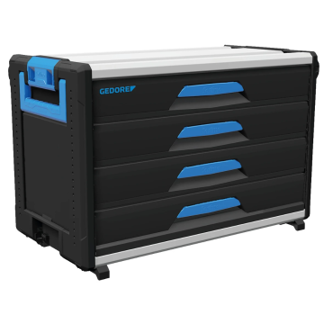 GEDORE gereedschapskist WorkMo 4 laden 385x505x790mm - zwart (1110 WM 34)