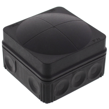 Wiska kabeldoos 12-voudige invoer IP 67- zwart (10061999)