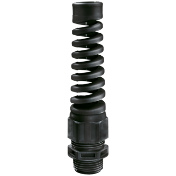 Wiska wartel PG9 doorlaat 4-8mm met knikbeschermer- zwart (10061872)