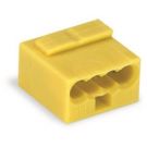 Wago micro steekklem 4-voudig 0,6-0,8mm2 geel per 100 stuks (243-504)
