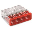 Wago steekklem 4-voudig 0,5-2,5mm2 rood per 100 stuks (2273-204)