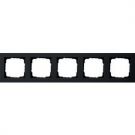 Gira E2 afdekplaat stopcontact 5-voudig - zwart mat (021509)