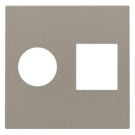Niko centraalplaat voor combinatie coax met RJ45 - Intense Bronze (123-65702)